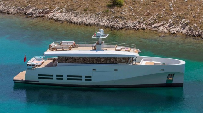 WallyAce 26m motor yacht Kanga in Kornati archipelago, Croatia - Photo by Gilles Martin Raget