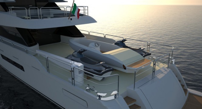 Water toys and tender aboard SUV 90 Yacht