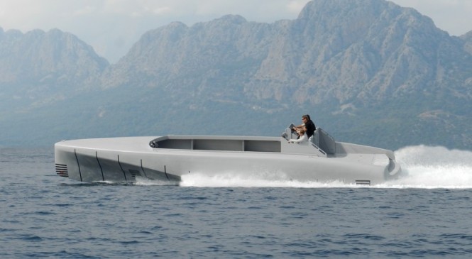 14m Silver Arrows Marine Granturismo superyacht tender under first sea trial