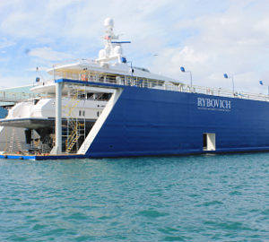 Rybovich working on the refit of the 52m Oceanco motor yacht SUNRISE