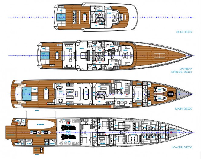 60m Persak Wurmfeld Megayacht Concept - Arrangement