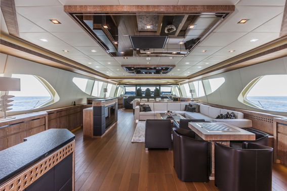 7th Mangusta 165 yacht - Saloon