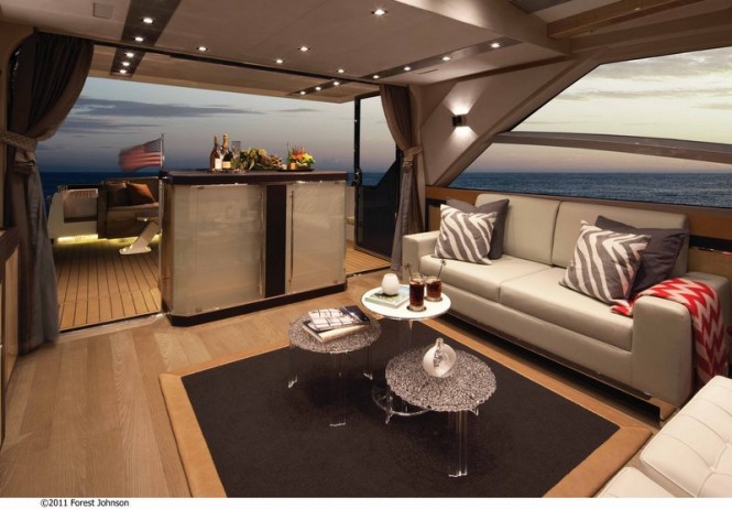 Alpha 76' Express Yacht - Salon Photo credit 2011 Forest Johnson