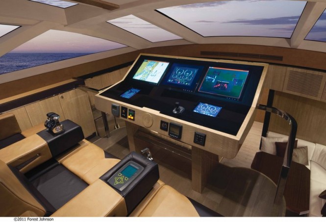 Alpha 76' Express yacht - Wheelhouse Photo by Forest Johnson