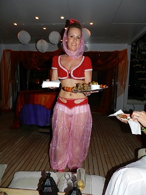 Charter Yacht Harle at the Nelsons Dockyard Marina with their Moroccan Night