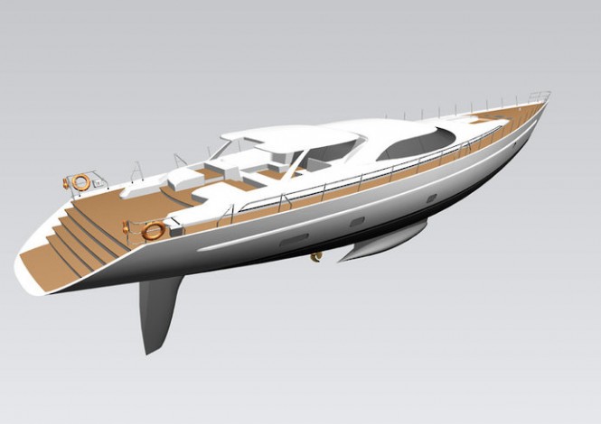 Dubois designed Encore superyacht in built at Alloy Yachts
