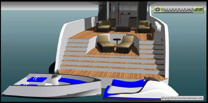 Gmotion 25 Yacht Design - Aft Terrace View