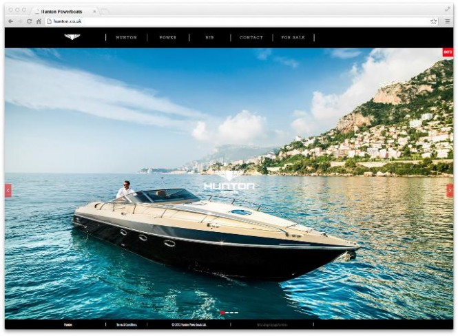 Hunton Powerboats  launch new website - Image courtesy of Hunton