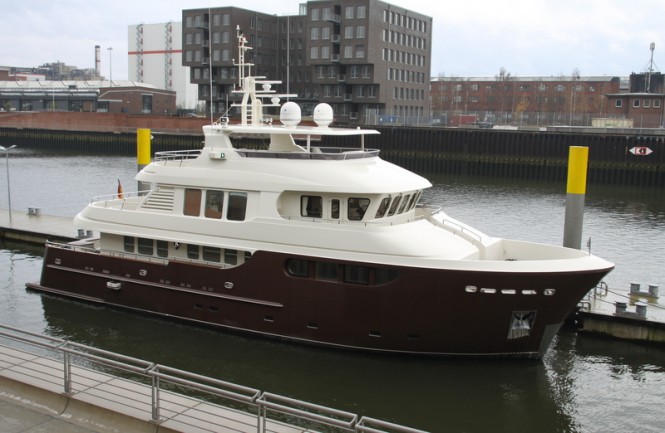 Luxury superyacht Bandido 90 at Drettmann Yachts