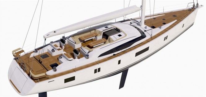 Luxury yacht Gunfleet 74 - view from above