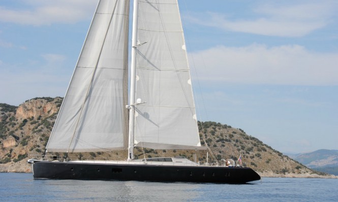 Luxury yacht Music under sail