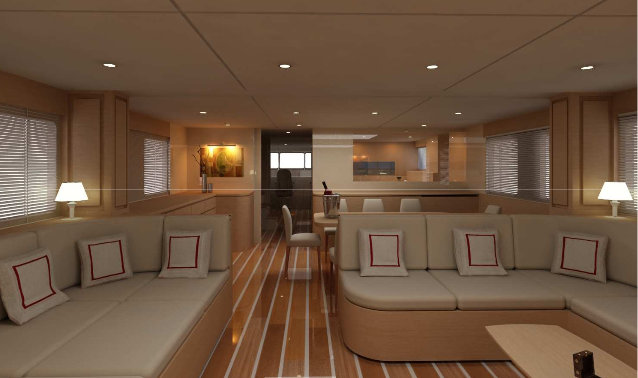 Luxury yacht Vismara 90 - Salon