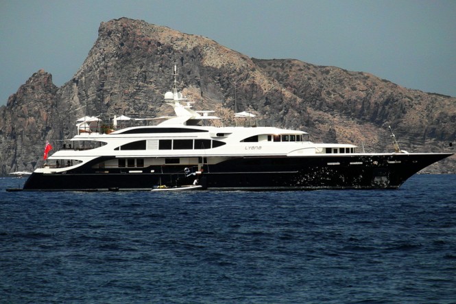 Lyana superyacht at the Aeolian Islands - Sicily - Italy