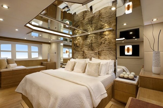 Master Stateroom on the luxury yacht NISI 2400GT