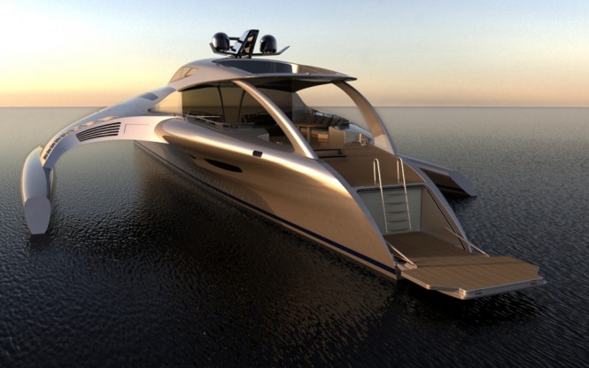 Motor yacht Adastra Aft - Design by John Shuttleworth Yacht Designs