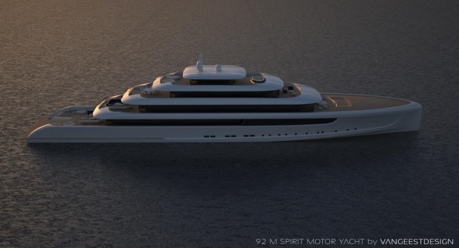 Spirit superyacht design - side view