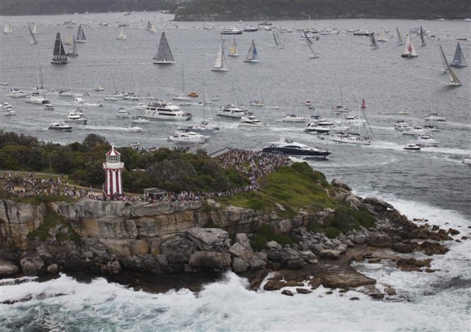 Start of the race in Sydney harbour - Photo by Rolex/Daniel Forster
