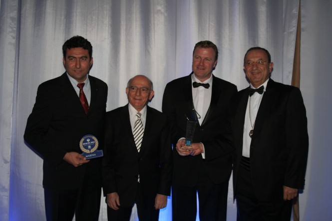 far left Onur Ugan marina manager Gocek third from left Matthew Bate CEO D-Marin marinas