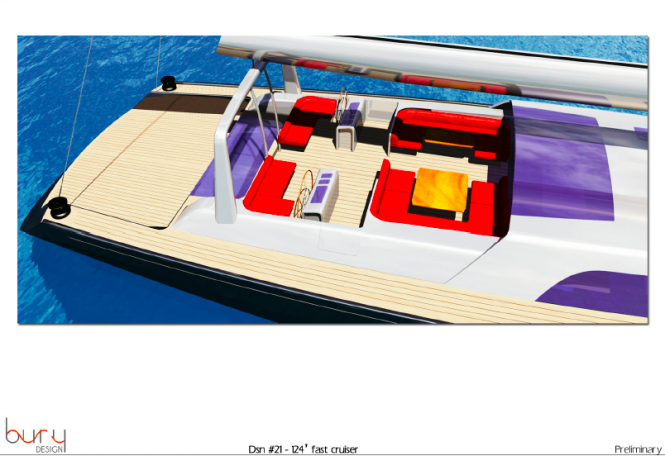 124' Sailing yacht concept by Bury Design
