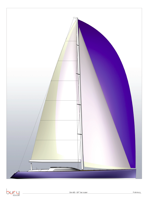 124-foot Ocean Cruiser sailing yacht by Bury Design