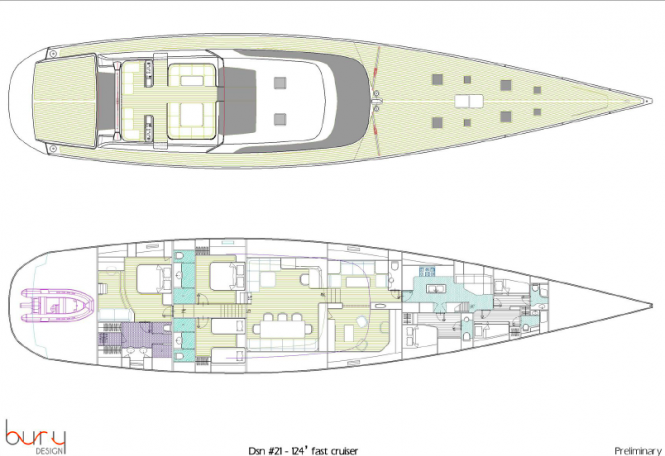 124 ft fast cruiser by Bury Design