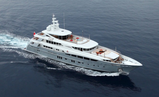 2 Ladies superyacht - view from above