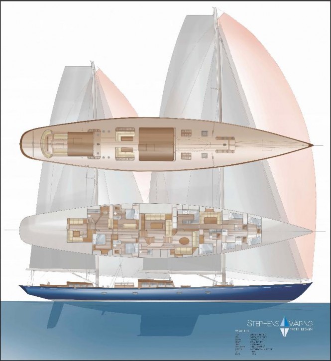 44m Anthem superyacht design by Stephens Warring Yacht Design