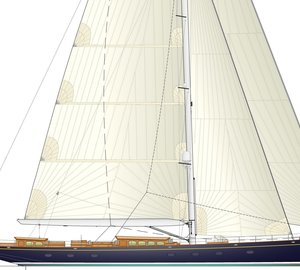 Hoek and Rhoades Young designed 48 m Royal Huisman classic sailing yacht RHS 393 in build