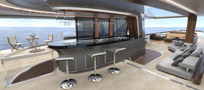 50 m Wilkinson and Foster Yacht Conversion Project - Salon