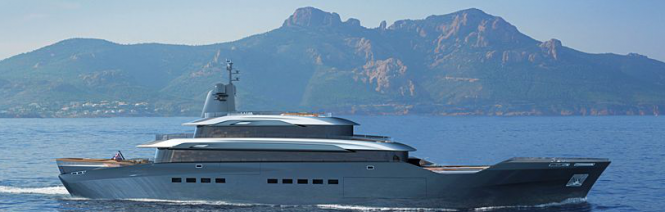 50 m yacht conversion project by Matthew Wilkinson and Kyle Forster