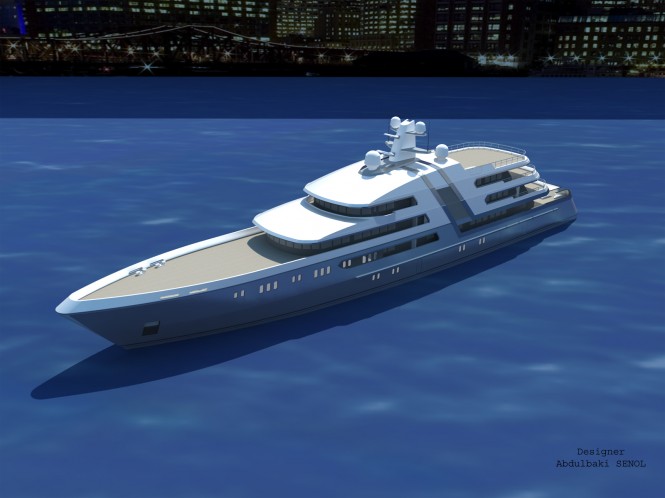 85 m Senol superyacht concept - view from above