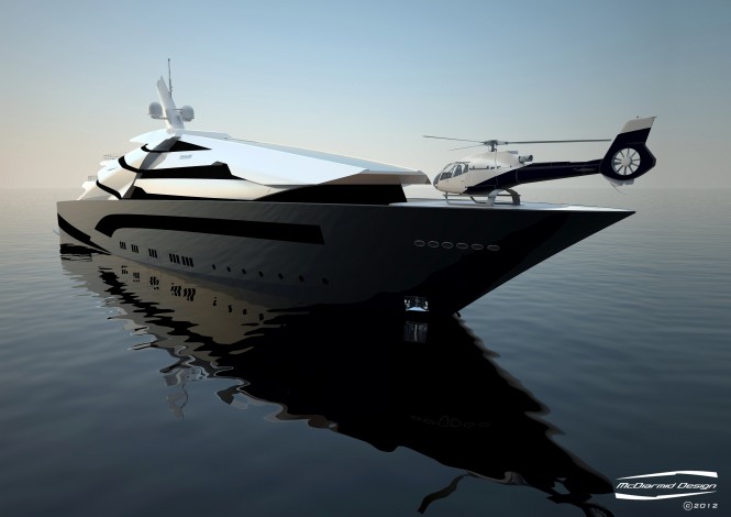 87 m superyacht Iwana concept by McDiarmid Design