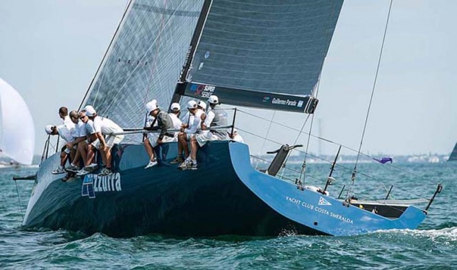 Azzurra in action during day one at the Quantum Key West Race Week