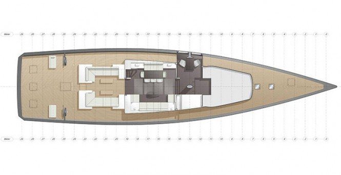 CNB superyacht Evoe 100 concept with interior design by Rhoades Young