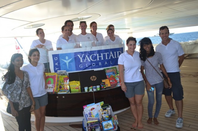 Crew of VAVA II superyacht in Maldives