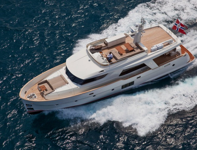 Greenline luxury yacht OceanClass 70 Hybrid - view from above