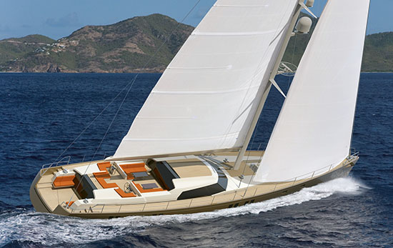 Jongert 3200P luxury yacht P1113 styled by Rhoades Young Design