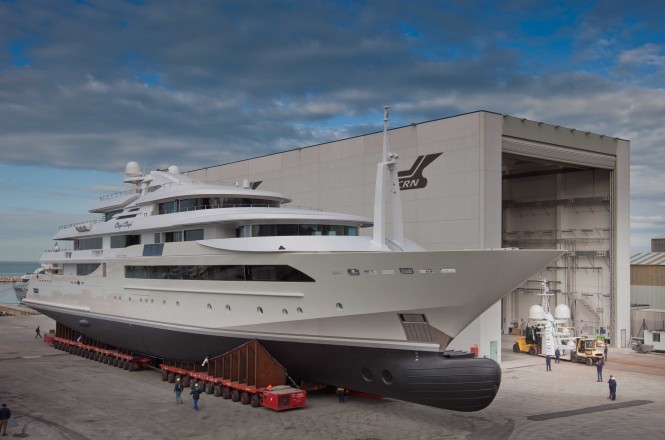 Launch of the 80-metre megayacht CHOPI CHOPI at CRN Ancona