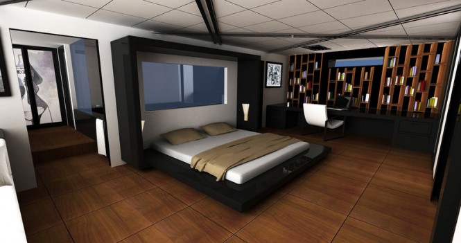 Luxurious cabins aboard Gotha yacht concept Luxurious cabins aboard Gotha yacht concept