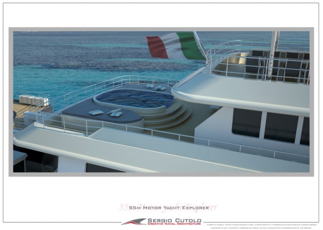Luxurious exterior aboard explorer yacht Project 0198 - HT