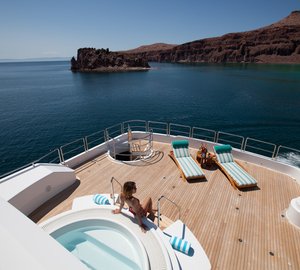 Home away from home aboard the breath-taking charter yacht ARIANNA available for charter in the Mediterranean this summer