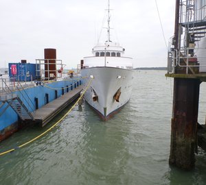Refit of the 58 m charter yacht LADY K II at Solent Refit begins