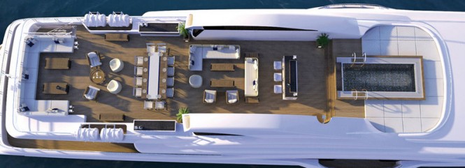 Luxury motor yacht Vicky - view from above