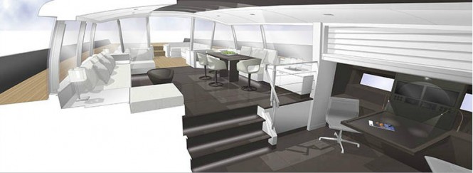 Luxury sailing yacht Evoe 100 design - Interior