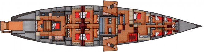 Luxury yacht Gotha concept - Lower Deck Luxury yacht Gotha concept - Lower Deck