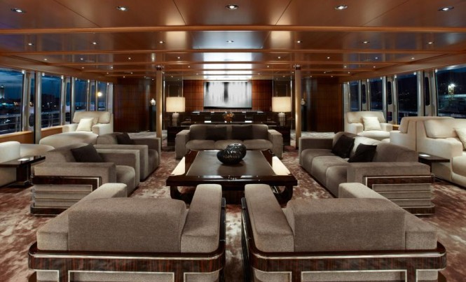 Luxury yacht Musashi - Interior Image courtesy of Sinot Yacht Design