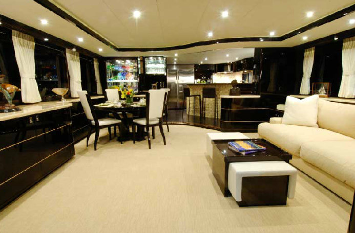 Luxury yacht Tortuga - Interior.