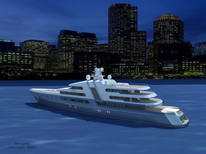 New 85 m Senol Yacht Concept - aft view