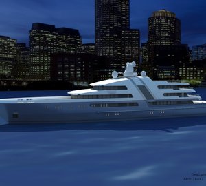 Images of the latest 85 m motor yacht concept by Abdulbaki SENOL