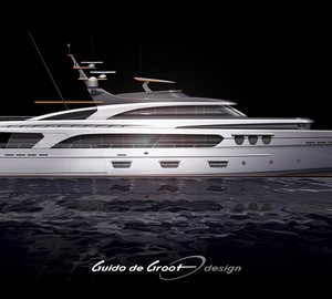 Guido de Groot and Doug Sharp designed motor yacht Intec Marine 140 Hybrid
